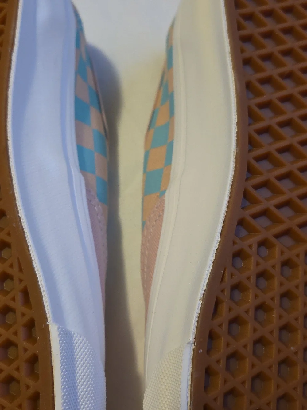 Vans Sepia Rose Pink And Teal Blue Womens Size 8 - Picture 6 of 9